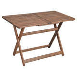 Set de cina Retto 5 piese din lemn de fag masiv, nuc-inchis Gri-inchis, 120x75x71 cm - Rosu