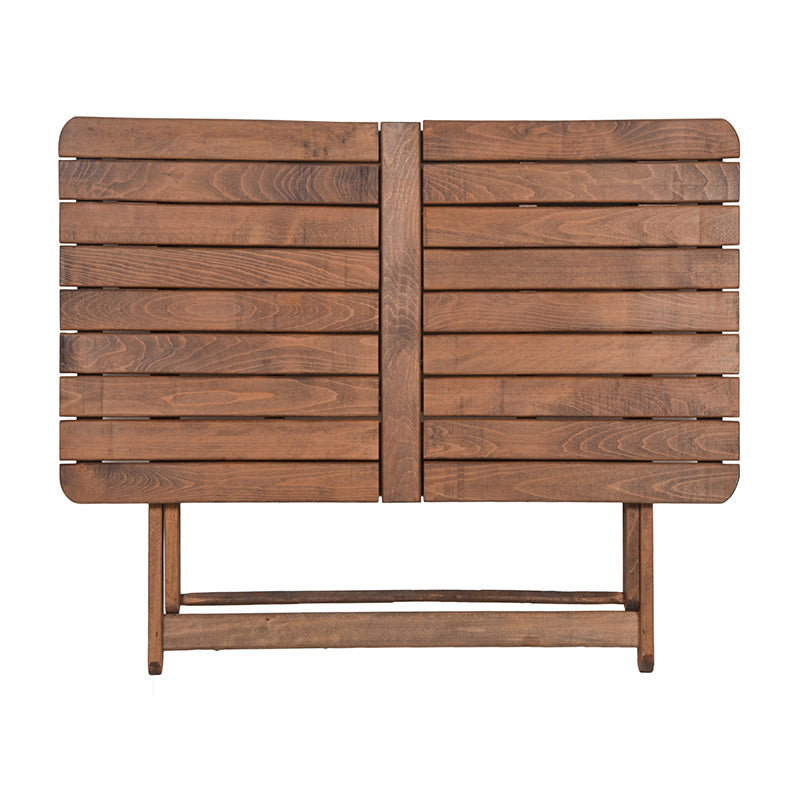 Set de cina Retto 5 piese din lemn de fag masiv, nuc-inchis Gri-inchis, 120x75x71 cm - Rosu