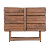 Set de cina Retto 5 piese din lemn de fag masiv, nuc-inchis Gri-inchis, 120x75x71 cm - Rosu