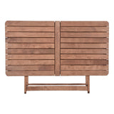 Set de cina Retto 5 piese din lemn de fag masiv, nuc-inchis Gri-inchis, 120x75x71 cm - Verde