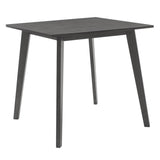 Set de dining Benson - Toto 5 piese, Gri - Nuc, 80x80x75 cm - Gri