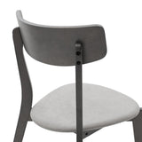 Set de dining Benson - Toto 5 piese, Gri - Nuc, 80x80x75 cm - Gri