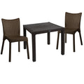 mobilier de gradina Set de dining Explore-Confident set 3 bucati maro 90x90x74 cm