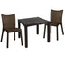 mobilier de gradina Set de dining Explore-Confident set 3 bucati maro 90x90x74 cm