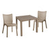mobilier de gradina Set de Dining Explore-Confident set 3 piese Crem 90x90x74 cm