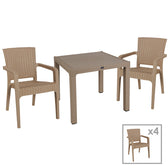 mobilier de gradina Set de dining Explore-Halcyon set 5 piese capucino 90x90x74 cm