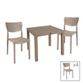 mobilier de gradina Set de dining Explore-Ignite set 5 piese Crem 90x90x74 cm