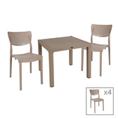 mobilier de gradina Set de dining Explore-Ignite set 5 piese Crem 90x90x74 cm