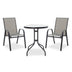 mobilier de gradina Set de dining pentru gradina 3 buc Calan-Watson metal negru-textilene negru D60x70 cm