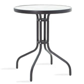 Set de dining pentru gradina 3 buc Calan-Watson metal negru-textilene, negru, D60x70 cm, imagine suplimentara