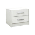 Set de Dormitor cu Pat 140x200 cm, Olympus White, Lemn, Set 3 piese, perspectiva suplimentara