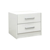 Set de Dormitor cu Pat 140x200 cm, Olympus White, Lemn, Set 3 piese, perspectiva suplimentara