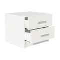 Set de Dormitor cu Pat 140x200 cm, Olympus White, Lemn, Set 3 piese, foto produs