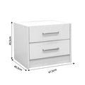 Set de Dormitor cu Pat 140x200 cm, Olympus White, Lemn, Set 3 piese, foto produs 7