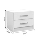 Set dormitor Olympus White, Lemn, Set 3 piese, Pat 140x200 cm