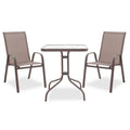 mobilier de gradina Set de gradina 3 piese Watson-Calan metal-tex Marone