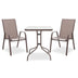 mobilier de gradina Set de gradina 3 piese Watson-Calan metal-tex Marone