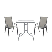 Set de gradina 3 piese Watson-Calan metal-tex Marone, 60x75x90 cm, foto produs 13