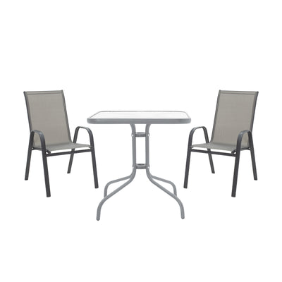 Set de gradina 3 piese Watson-Calan metal-tex Marone, 60x75x90 cm, foto produs 13