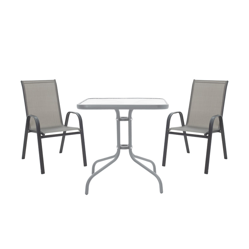 Set de gradina 3 piese Watson-Calan metal-tex Marone, 60x75x90 cm, foto produs 13
