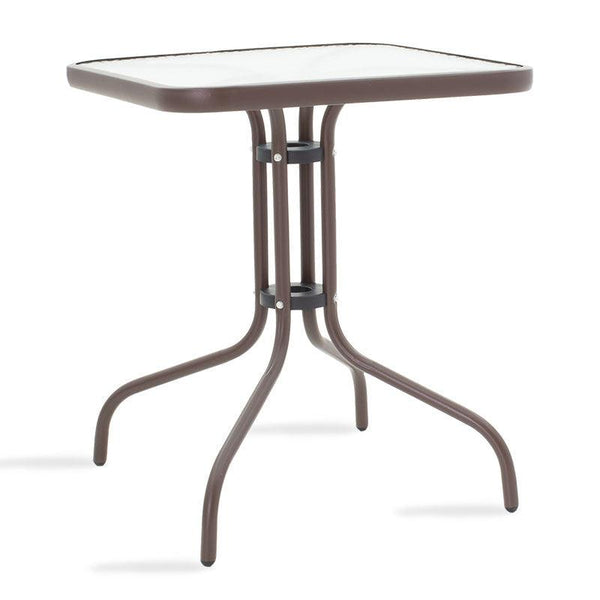 Set de gradina 3 piese Watson-Calan metal-tex Marone, 60x75x90 cm