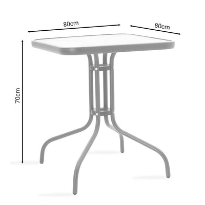 Set de gradina 3 piese Watson-Calan metal-tex Marone, 60x75x90 cm, foto produs 11