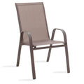 Set de gradina 3 piese Watson-Calan metal-tex Marone, 60x75x90 cm, detaliu produs