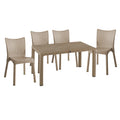 mobilier de gradina Set de gradina masa si scaune Explore, Confident set 5 piese cappuccino 150x90x73 cm
