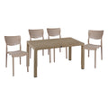 mobilier de gradina Set de gradina masa si scaune Explore, Ignite set 5 piese cappuccino 150x90x73 cm