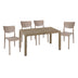 mobilier de gradina Set de gradina masa si scaune Explore, Ignite set 5 piese cappuccino 150x90x73 cm