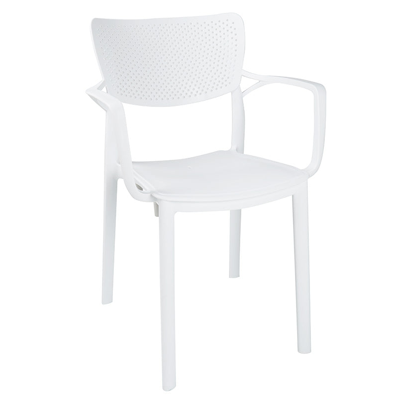 Set de gradina masa si scaune Groovy-Fontline set 5 piese, alb, 80x80x74 cm, detaliu produs