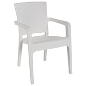 Set de gradina masa si scaune Groovy-Halcyon set 5 piese, alb, 80x80x74 cm, detaliu produs