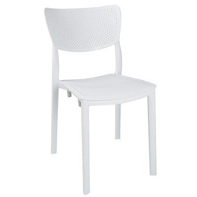 Set de gradina masa si scaune Groovy-Ignite set 3 piese, alb, 80x80x74 cm, detaliu produs