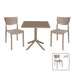 mobilier de gradina Set de gradina masa si scaune Groovy, Ignite set 5 piese cappuccino 80x80x74 cm