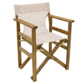 Set de gradina masa si scaune Retto 3 bucati din lemn masiv de fag nuc, PVC, bej, 60x60x71 cm, imagine suplimentara