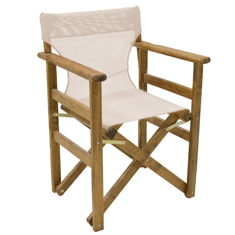 Set de gradina masa si scaune Retto 3 bucati din lemn masiv de fag nuc, PVC, bej, 60x60x71 cm, imagine suplimentara