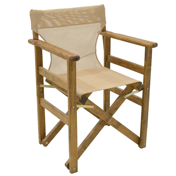 Set de gradina masa si scaune Retto 5 bucati din lemn masiv de fag nuc, PVC, maro, 100x60x71 cm