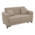 Set de living 2 piese Modesto din tesatura, maro deschis, 85x215 cm, foto produs 6