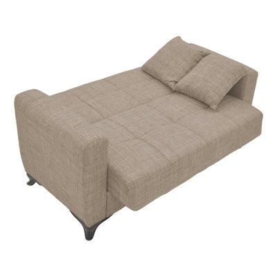 Set de living 2 piese Modesto din tesatura, maro deschis, 85x215 cm, foto produs 7