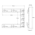 Set de living Compo montat pe perete, alb-Natural, 169x26x144 cm, foto produs