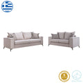 canapea Set de living Verona 2 buc 2-3 locuri crem mak01 - perne Latte mak03 93x225 cm
