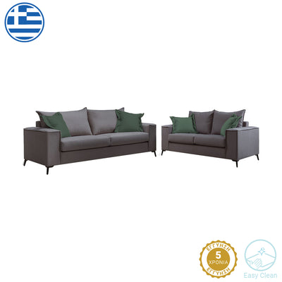 canapea Set de living Verona 2 piese 2-3 locuri antracit mak14 - perne de cedru mak07 93x225 cm