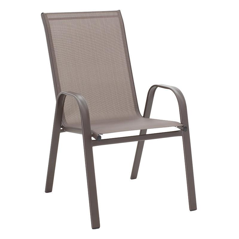 Set de luat masa 5 piese Ensure-Calan metal-sticla, Maro, 140x80x70 cm, perspectiva suplimentara