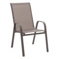 Set de luat masa 5 piese Ensure-Calan metal-sticla, Maro, 140x80x70 cm, foto produs 6