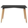 Set de Masa 5 piese Natali-Parker facut culori, negru-Natural, 120x80x76 cm, foto produs 6