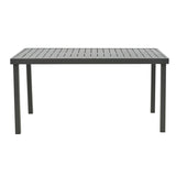 Set de Masa Azelie-Kliton 7 piese din tesatura antracit-aluminiu, antracit, 77x55x94 cm