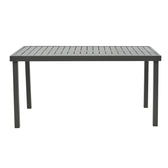 Set de Masa Azelie-Kliton 7 piese din tesatura antracit-aluminiu, antracit, 77x55x94 cm, detaliu produs