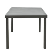 Set de Masa Azelie-Kliton 7 piese din tesatura antracit-aluminiu, antracit, 77x55x94 cm, perspectiva suplimentara