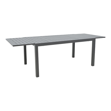 Set de Masa Azelie-Lafla 7 piese, din tesatura antracit-aluminiu, antracit, 77x55x94 cm