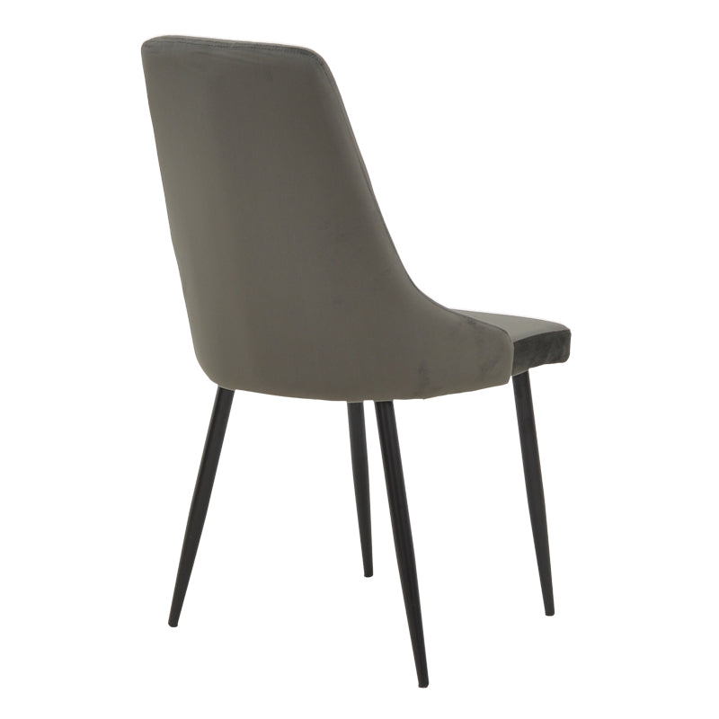 Set de masa Azori-Gustas cu 5 piese, marmura alba-antracit, și metal, 120x80x76 cm